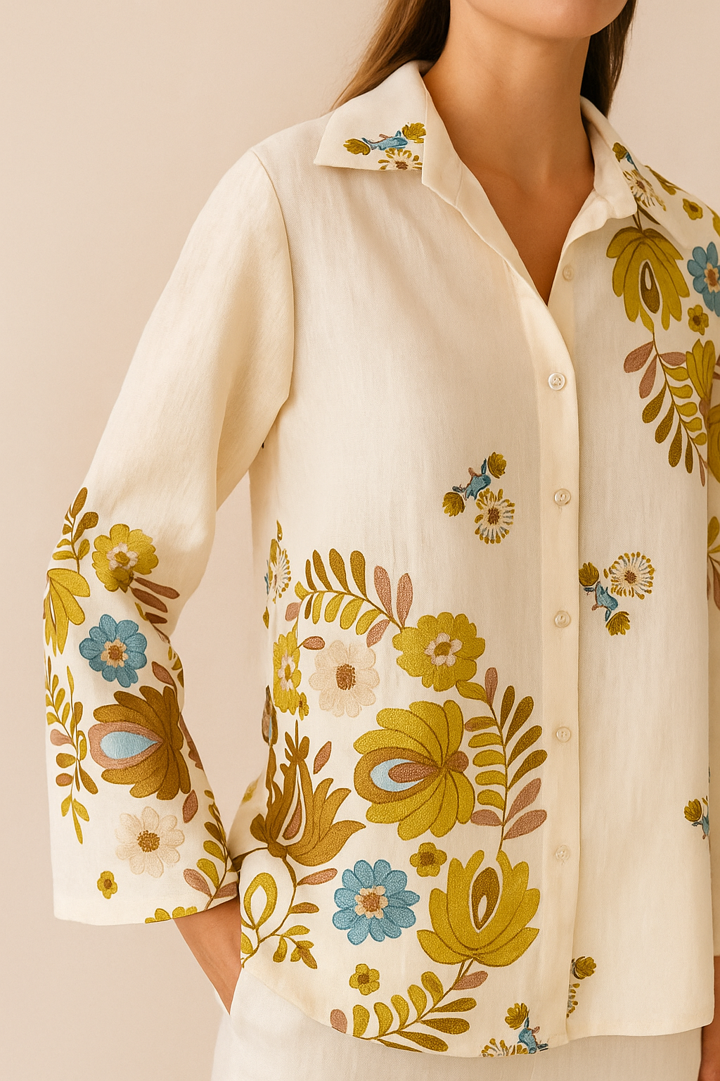 Chemise italienne manches longues